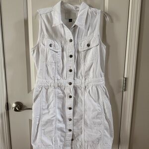 Ladies Ralph Lauren White Sleeveless Mini Dress